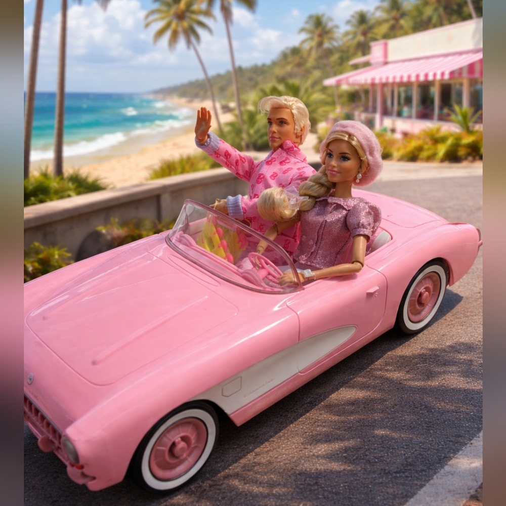 Barbie The Movie 2 Doll Set With Pink Cadillac